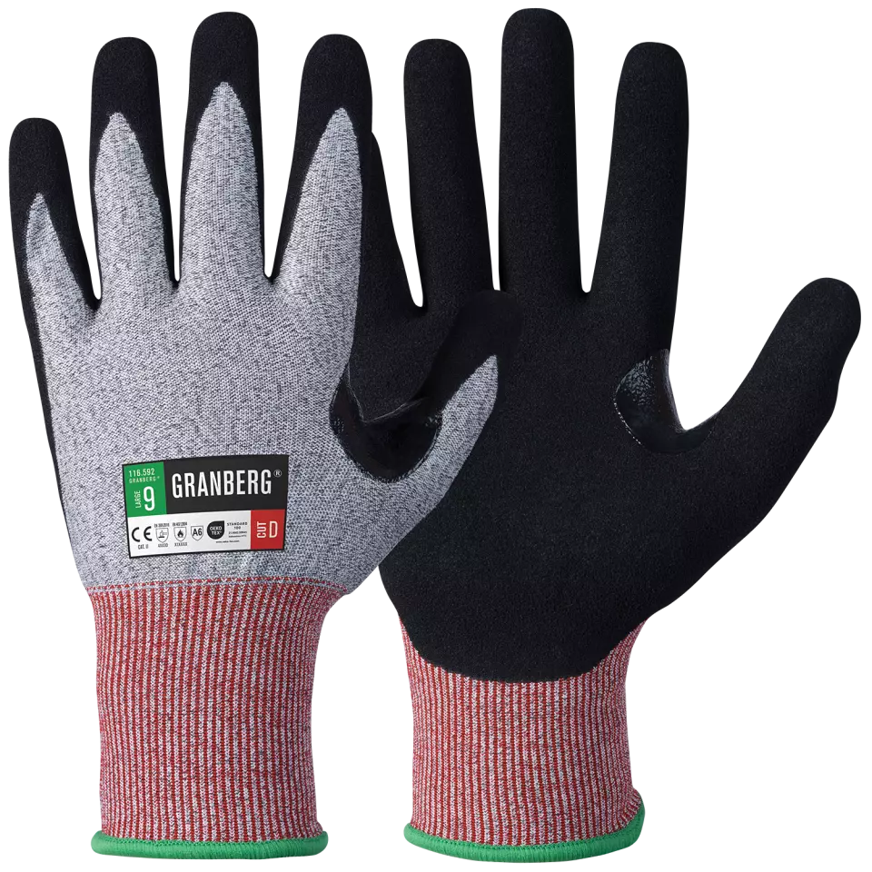 Granberg 116-592, Touchscreen Compatible Cut resistant gloves, Black/Grey, image 1, gallery thumbnail