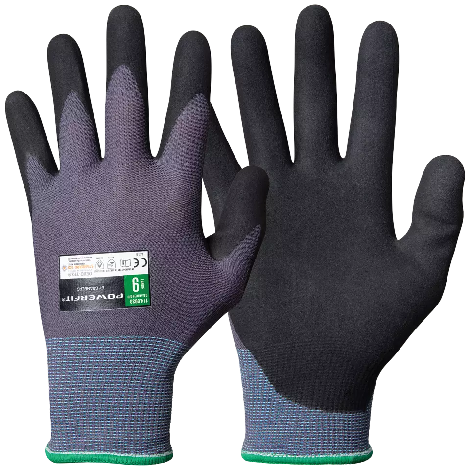 Granberg 114-0933, Touchscreen Compatible Assembly Gloves, Black/Grey, image 1, gallery thumbnail