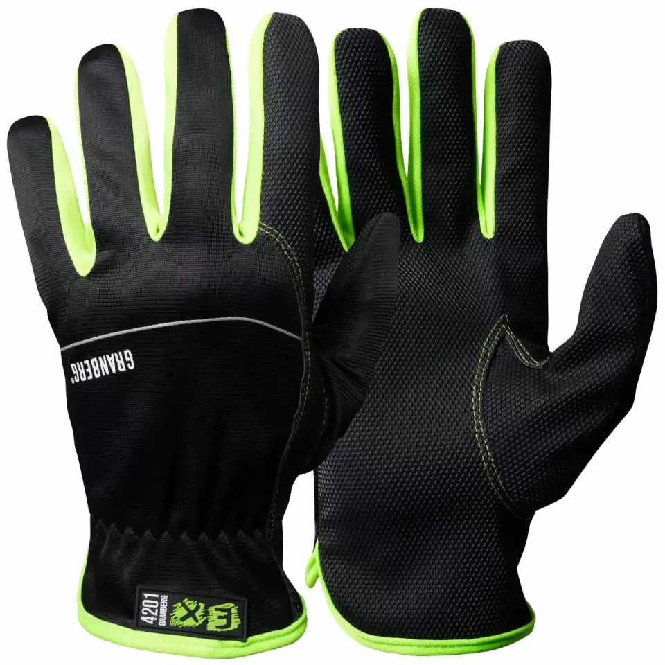 Granberg 107-4201, EX® Touchscreen-taugliche Montagehandschuhe, Schwarz/Grün, image 1, gallery thumbnail