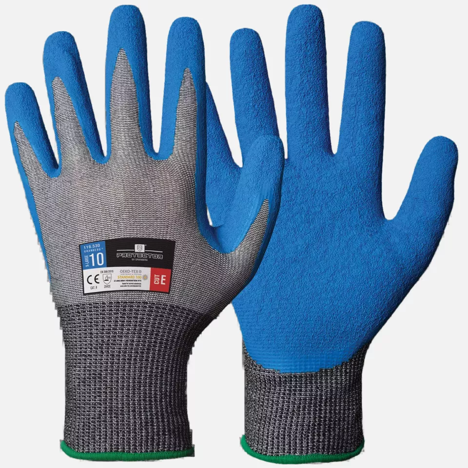 Granberg 116-530, Assembly Gloves with Cut Protection, Blue/Grey, image 1, gallery thumbnail