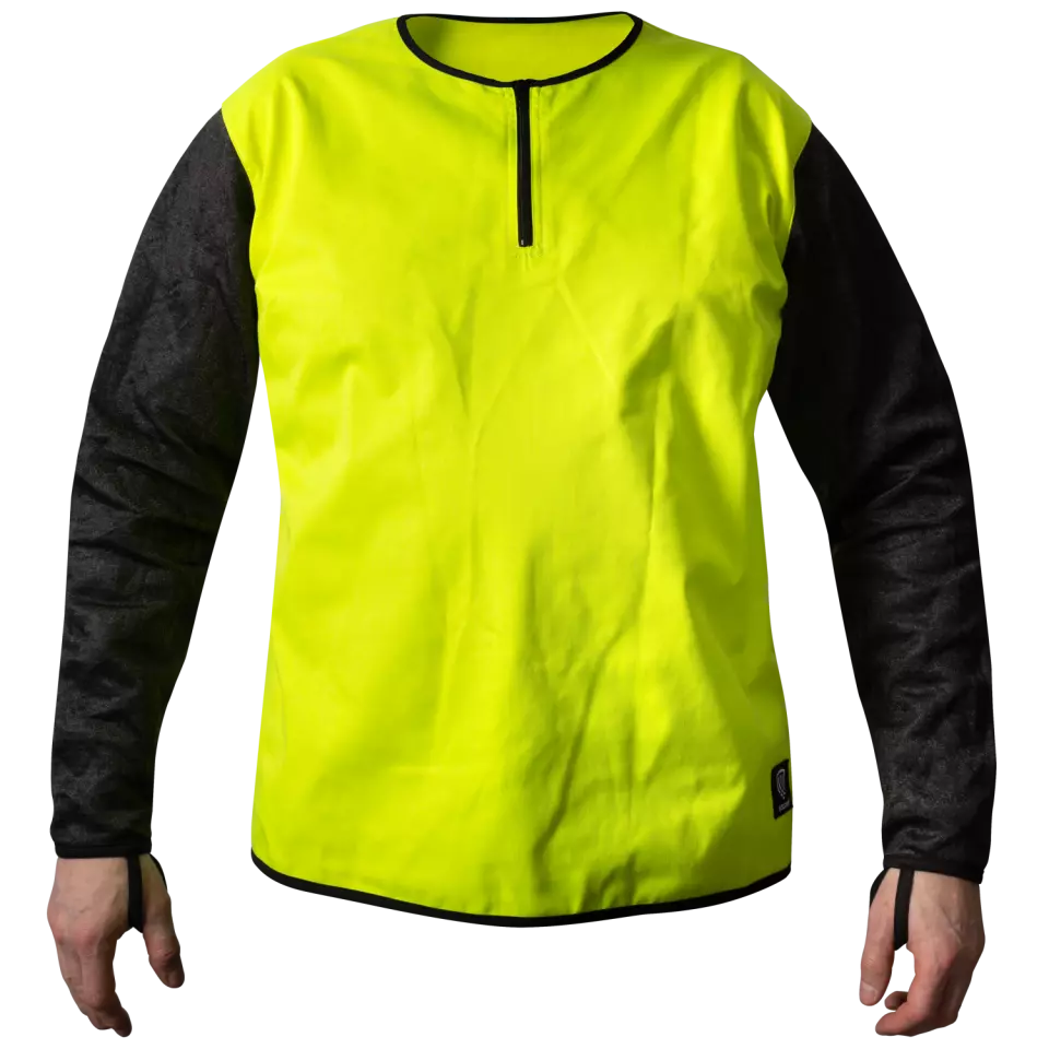 Kozane 707-08, Schnittfestes Shirt, schwarz/fluoreszierendgelb, image 1, gallery thumbnail