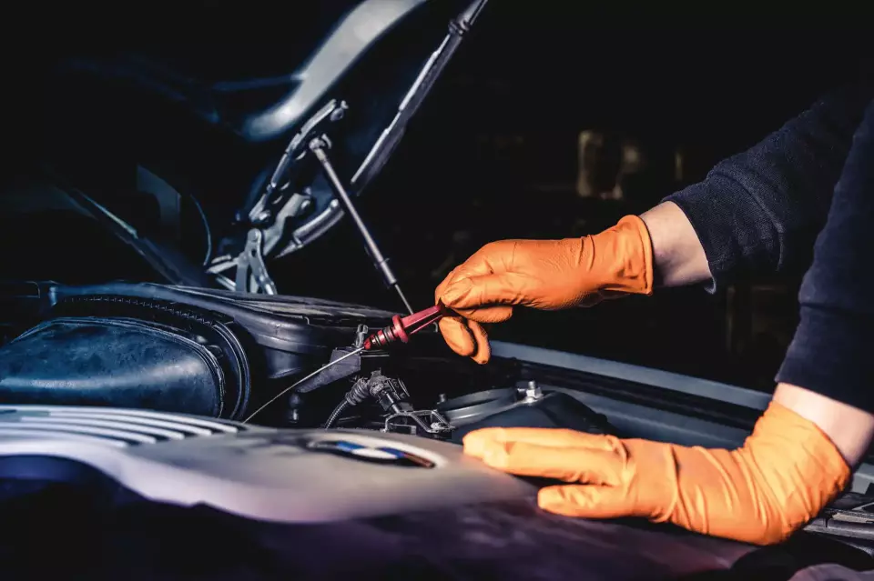 Granberg 114-960, Single-Use Chemical Resistant Gloves, Orange, image 5, gallery thumbnail