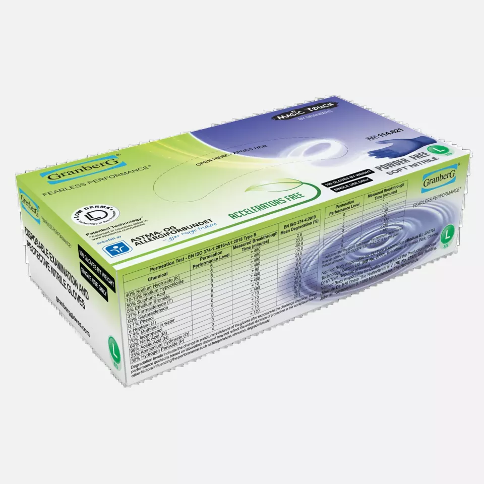 Granberg 114-621, Einweghandschuhe, Indigoblau, image 2, gallery thumbnail