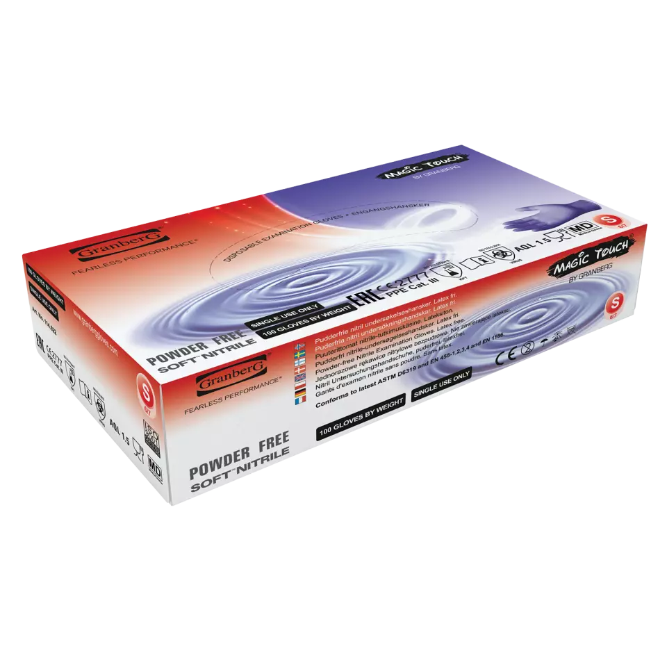 Granberg 114-622, Single-Use Gloves, Indigo, image 2, gallery thumbnail