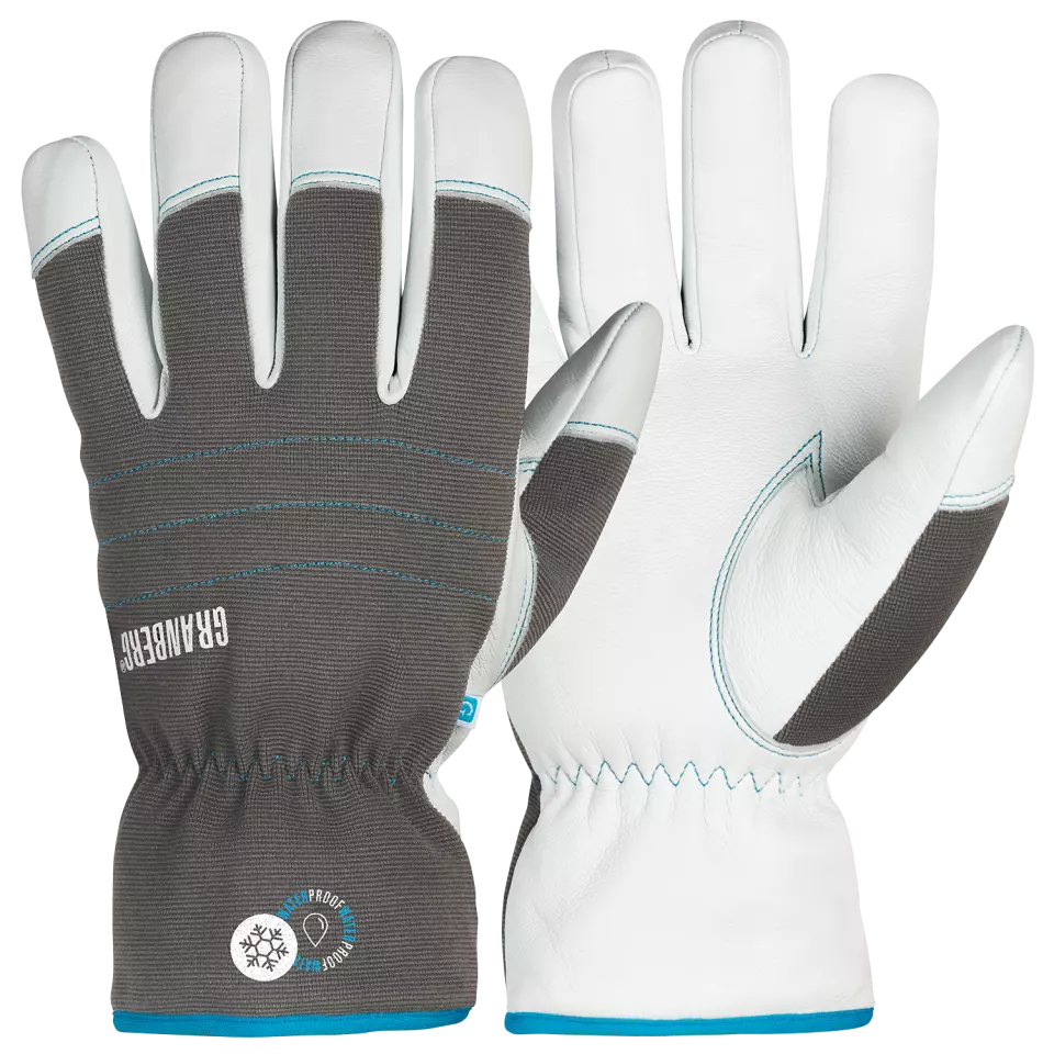 Granberg 113-1051, Work Gloves Fully Thinsulate™-Lined, Grey/White, image 1, gallery thumbnail