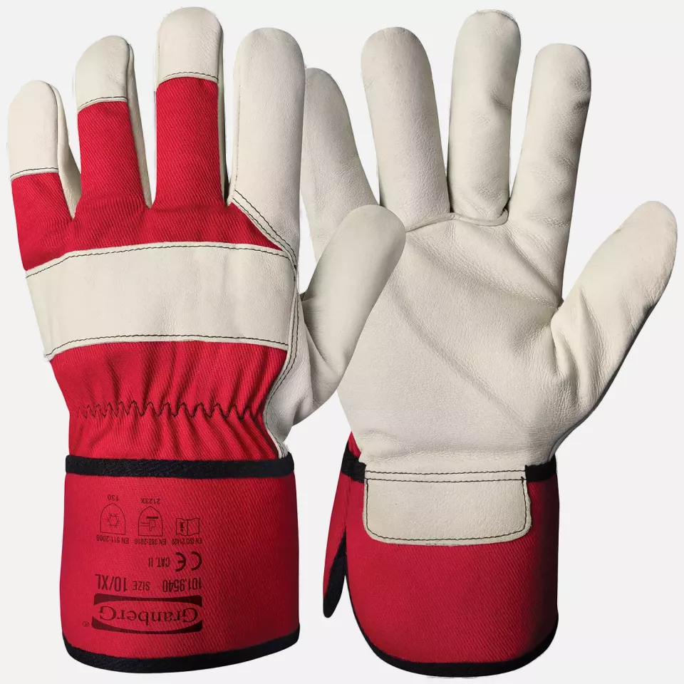 Granberg 101-9540, Arbeits-Winterhandschuhe, Rot/Beige, image 1, gallery thumbnail
