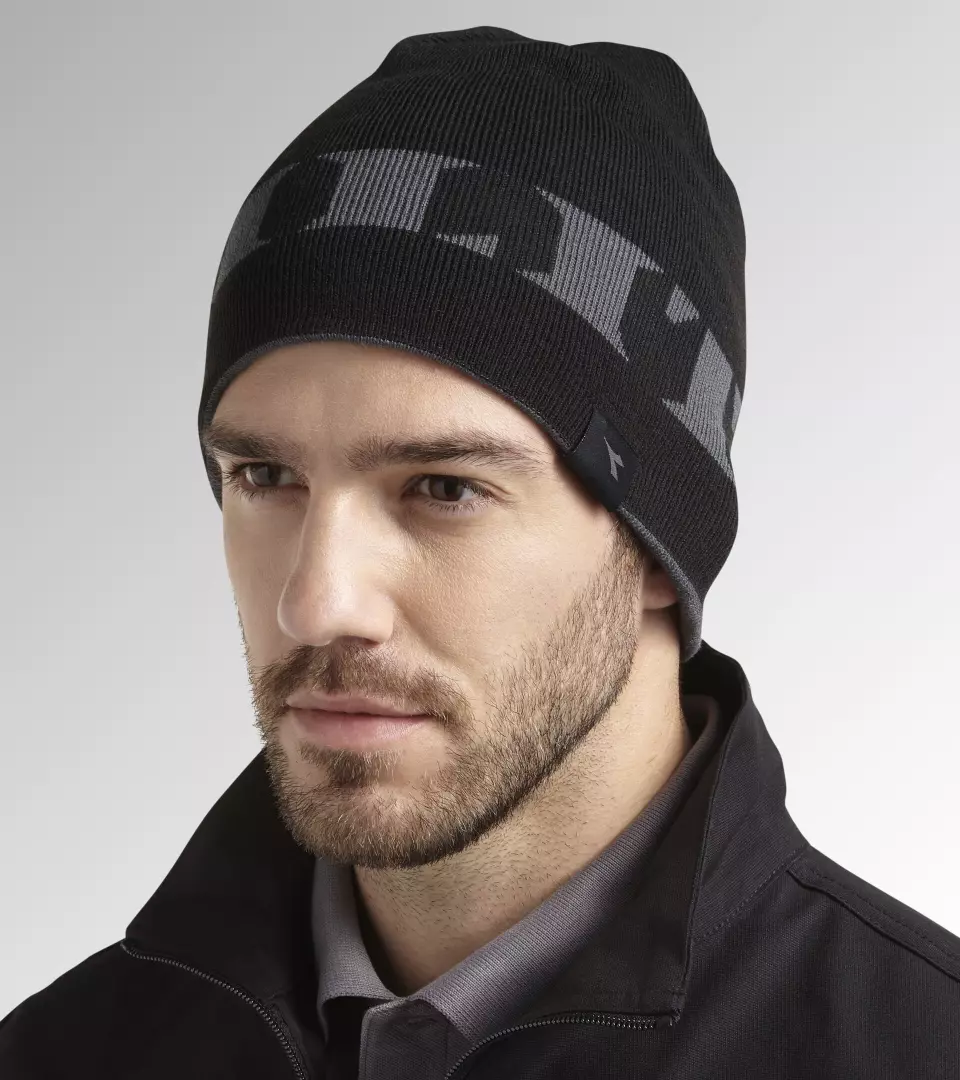 Diadora 703-176622-80013, WOOL CAP GRAPHIC Beanie Black, image 2, gallery thumbnail