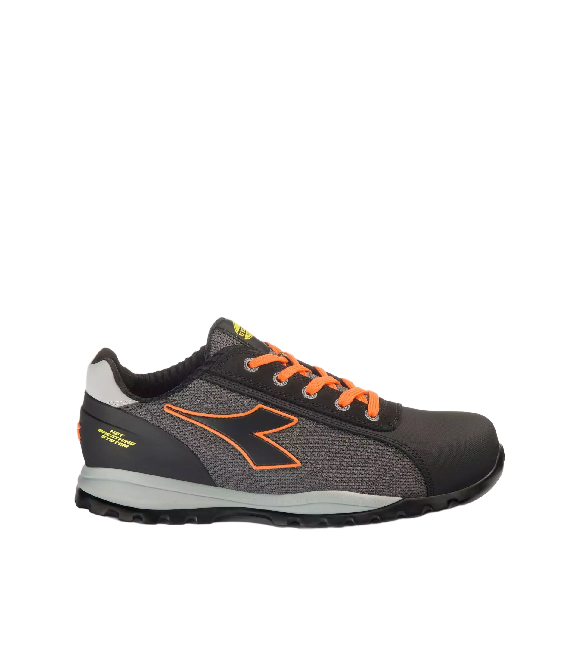 Diadora 701-181122-C8321, GLOVE NET LOW PRO S1PL FO SR HRO ESD Work Safety Shoes Asphalt/Orange Fluor