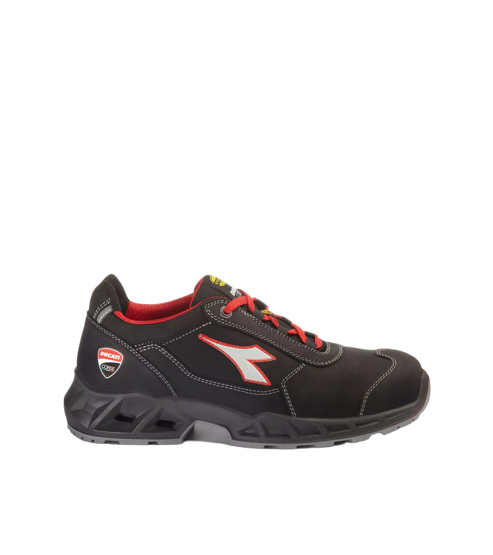 Diadora 701-181226-C1462, SHARK ENGINE LOW S3S FO SR ESD Work Safety Shoes Black/Red