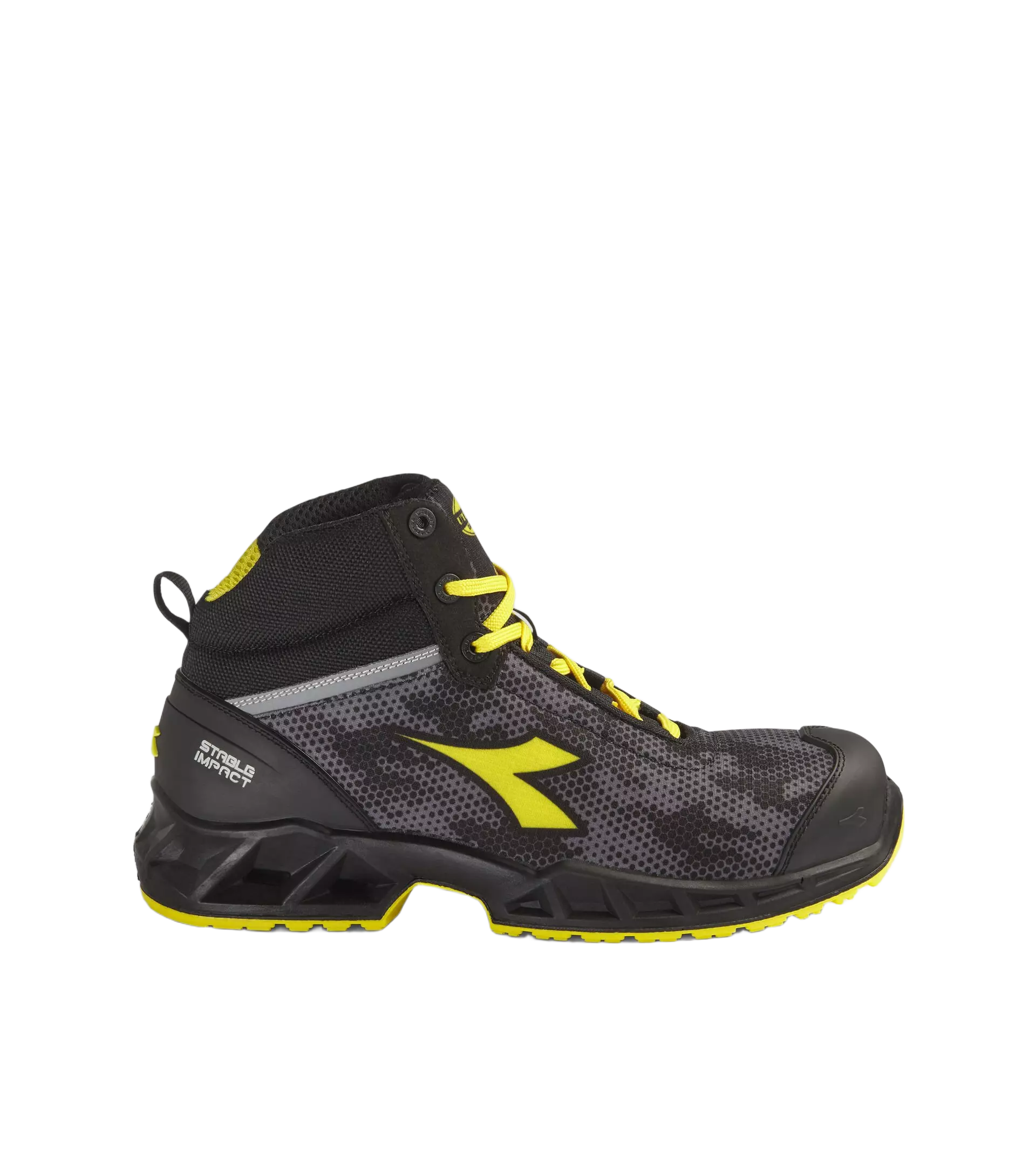 Diadora 701-177669-C2541, SHARK STABLE IMPACT MID S3 SRC ESD Work Safety Shoes Black/Gray (C2541)