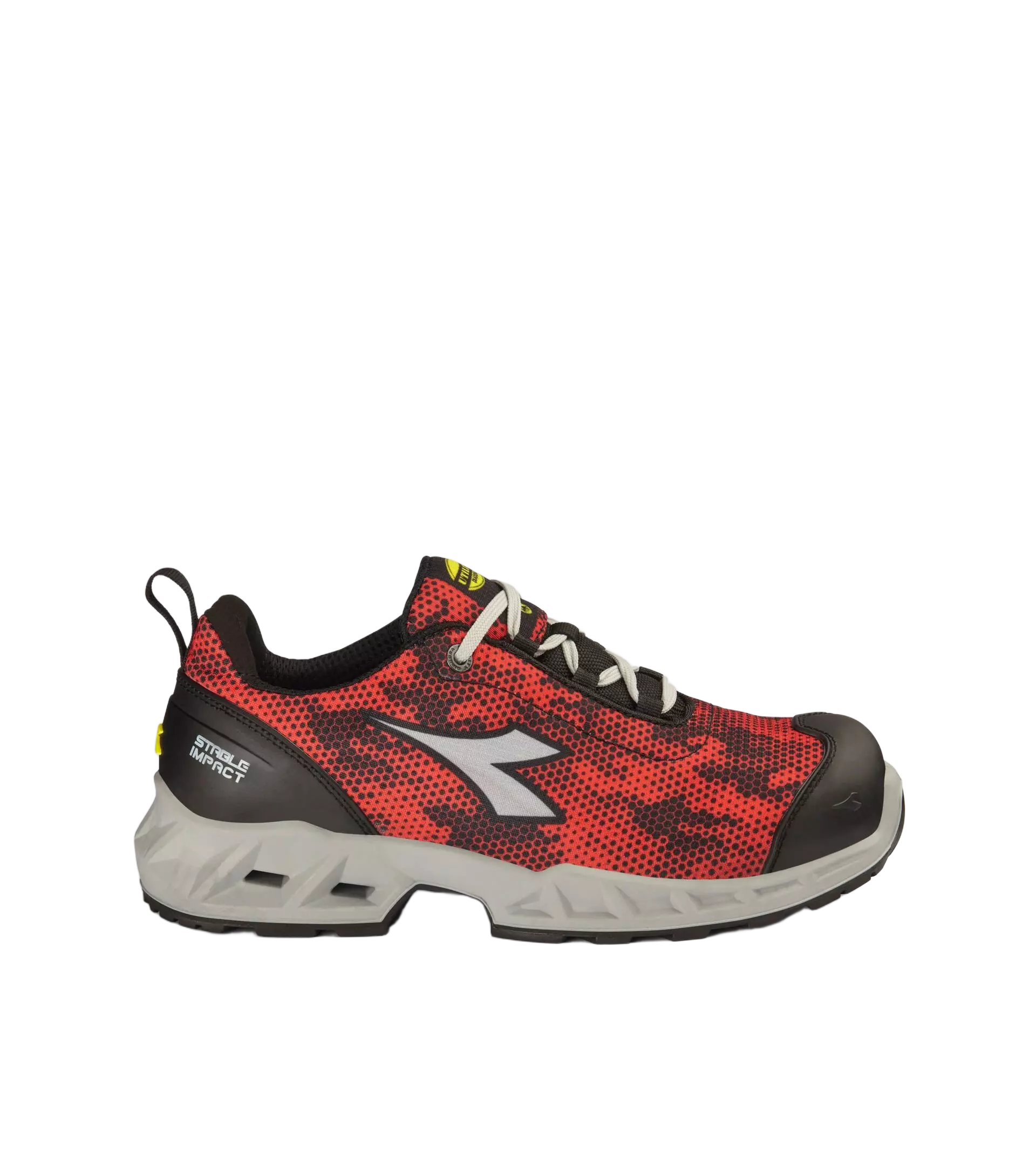 Diadora 701-181159-C1462, SHARK SI LOW S1PS FO SR SC ESD Work Safety Shoes Black/Red