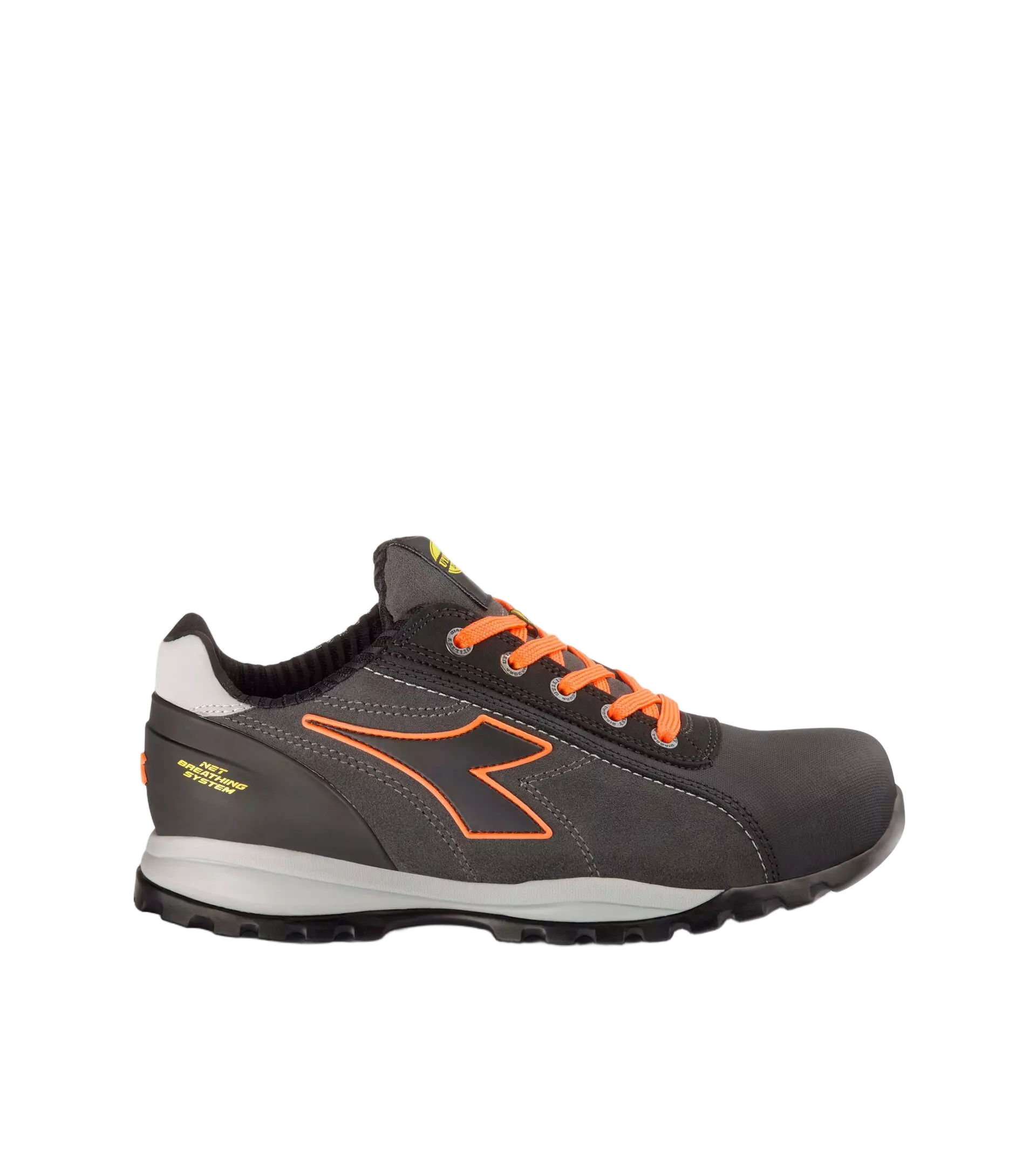 Diadora 701-181124-C8321, GLOVE NET LOW PRO S3L FO SR HRO ESD Work Safety Shoes Asphalt/Orange Fluor