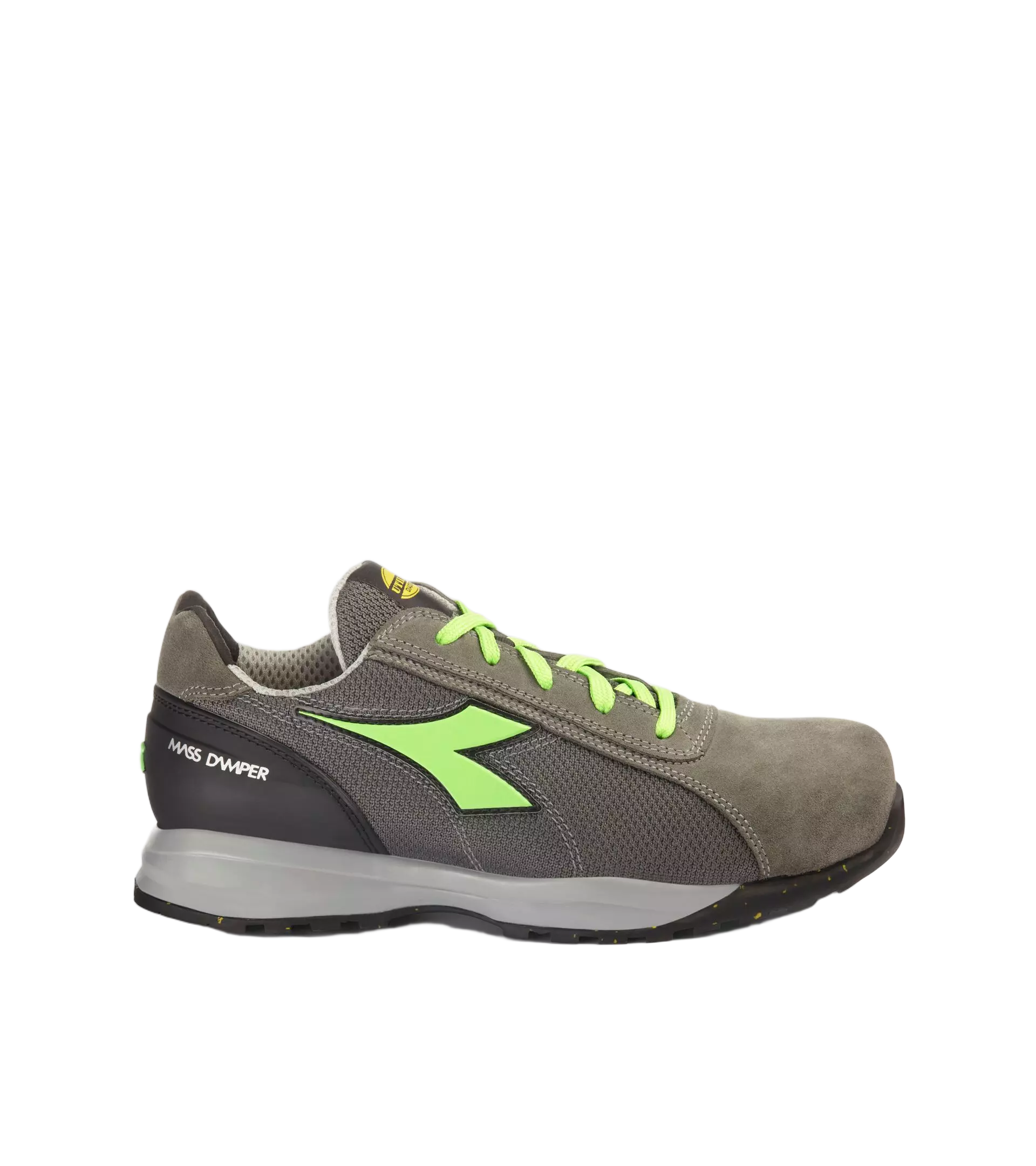 Diadora 701-181136-C9546, GLOVE MDS TEXT LOW S1PS FO HRO SR Work Safety Shoes Coal/Green Fluor