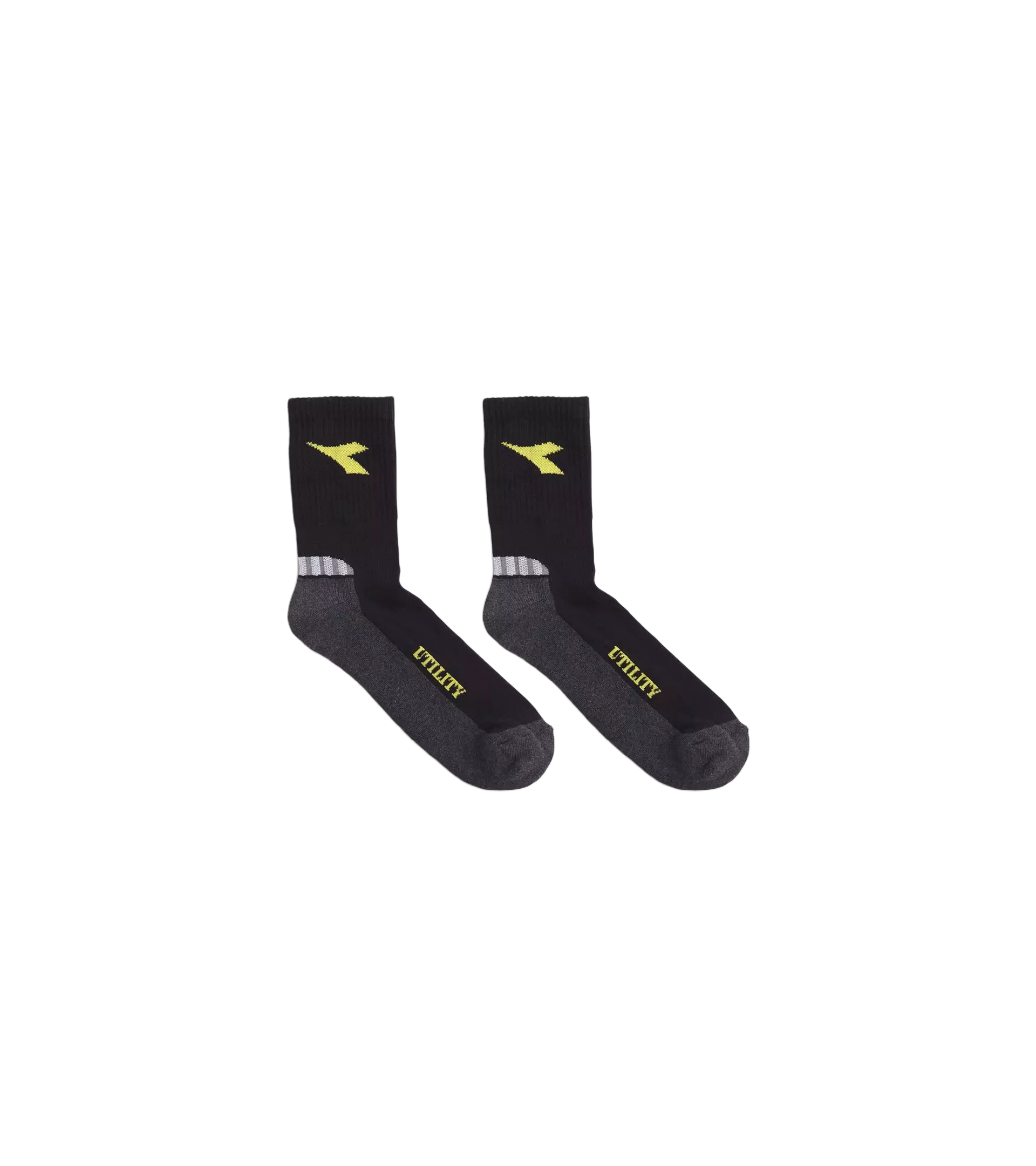 Diadora 703-160485-C4699, COTTON SUMMER Socks Black/Dark Gull Grey