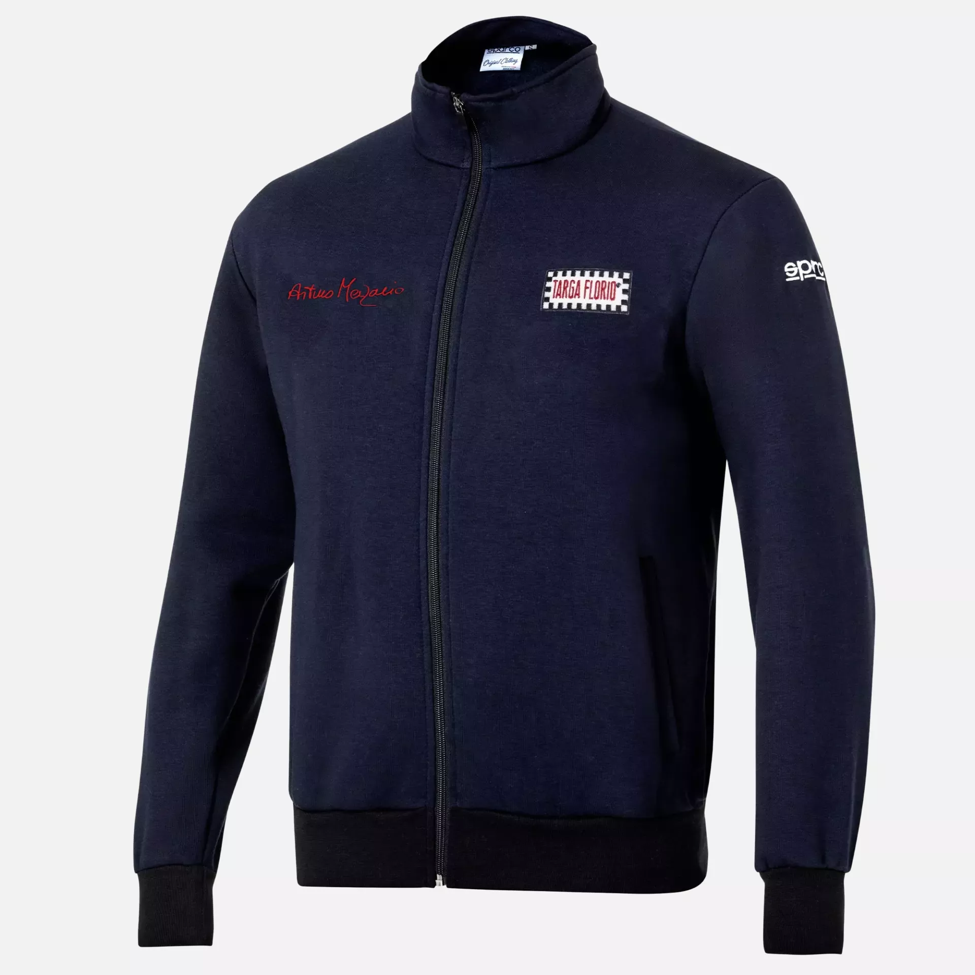 Sparco 013046AM-BM, Merzario Sweatjacke Targa Florio, Marineblau, image 1