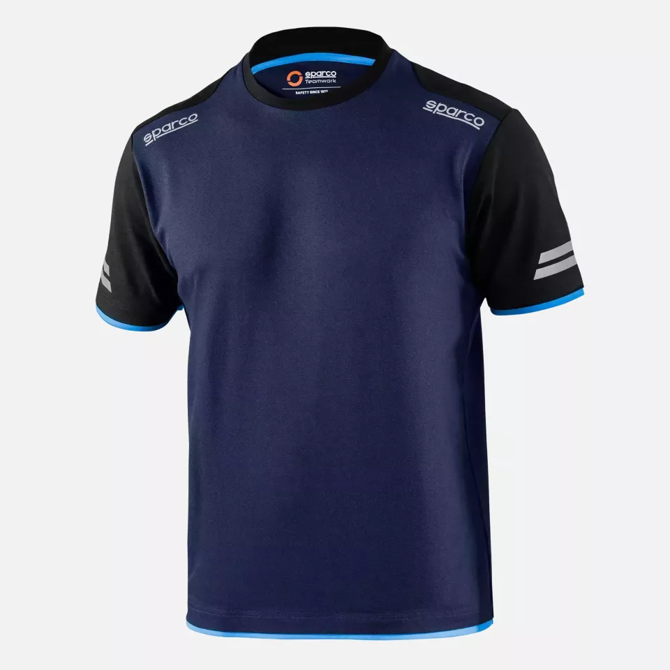 Sparco 02416BMAZ, Tucson Tech T-Shirt, Navy Blue/Blue, image 1, gallery thumbnail