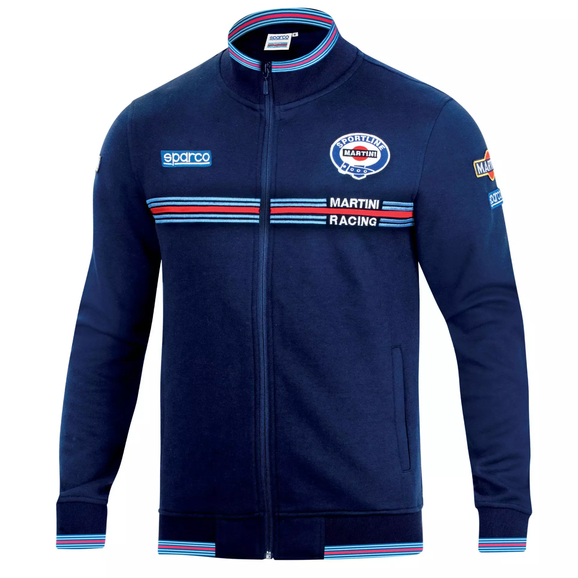 Sparco 01278MR-BM, Martini Racing Full Zip Sweatshirt, Navy Blue, image 1