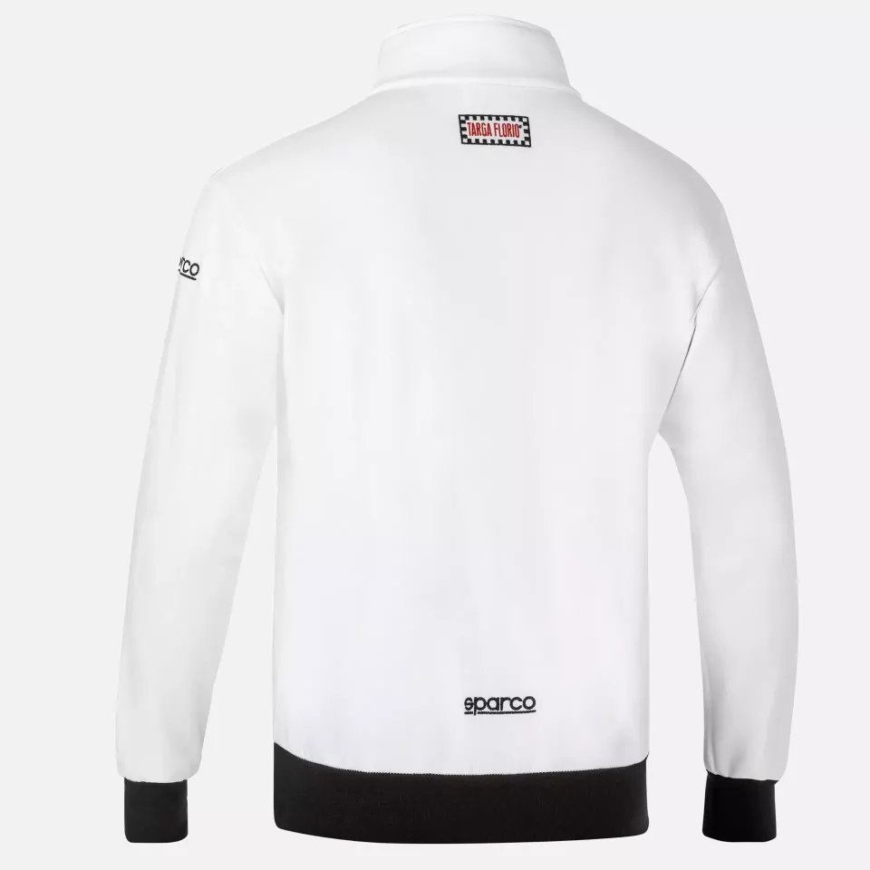 Sparco 013046AM-BI, Merzario Targa Florio Sweatjacke, Weiß/Schwarz, image 2, gallery thumbnail