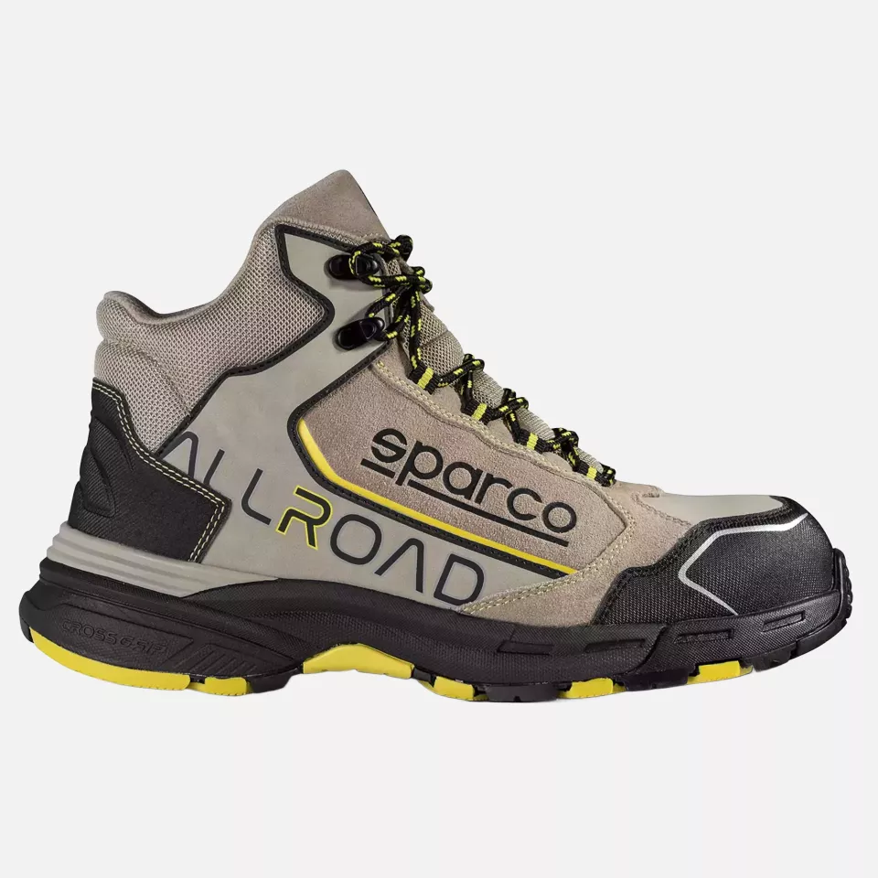 Sparco 07529TAGI, Allroad Stone Saftey Shoes ESD S3S SR FO HRO, Tan/Yellow, image 4, gallery thumbnail