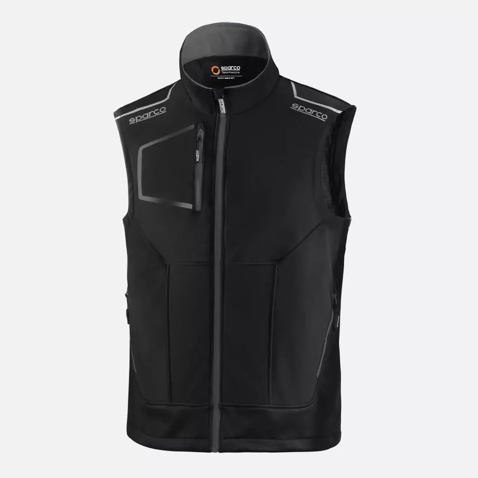 Sparco 02419NRGS, Illinois Tech Light Vest, Black/Gray, image 1, gallery thumbnail