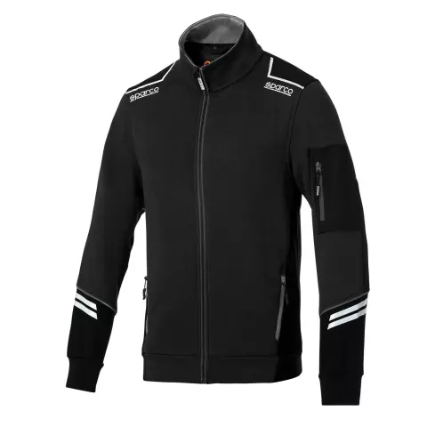 Sparco Alabama Full Zip Tech Sweatshirt, Black/Grey