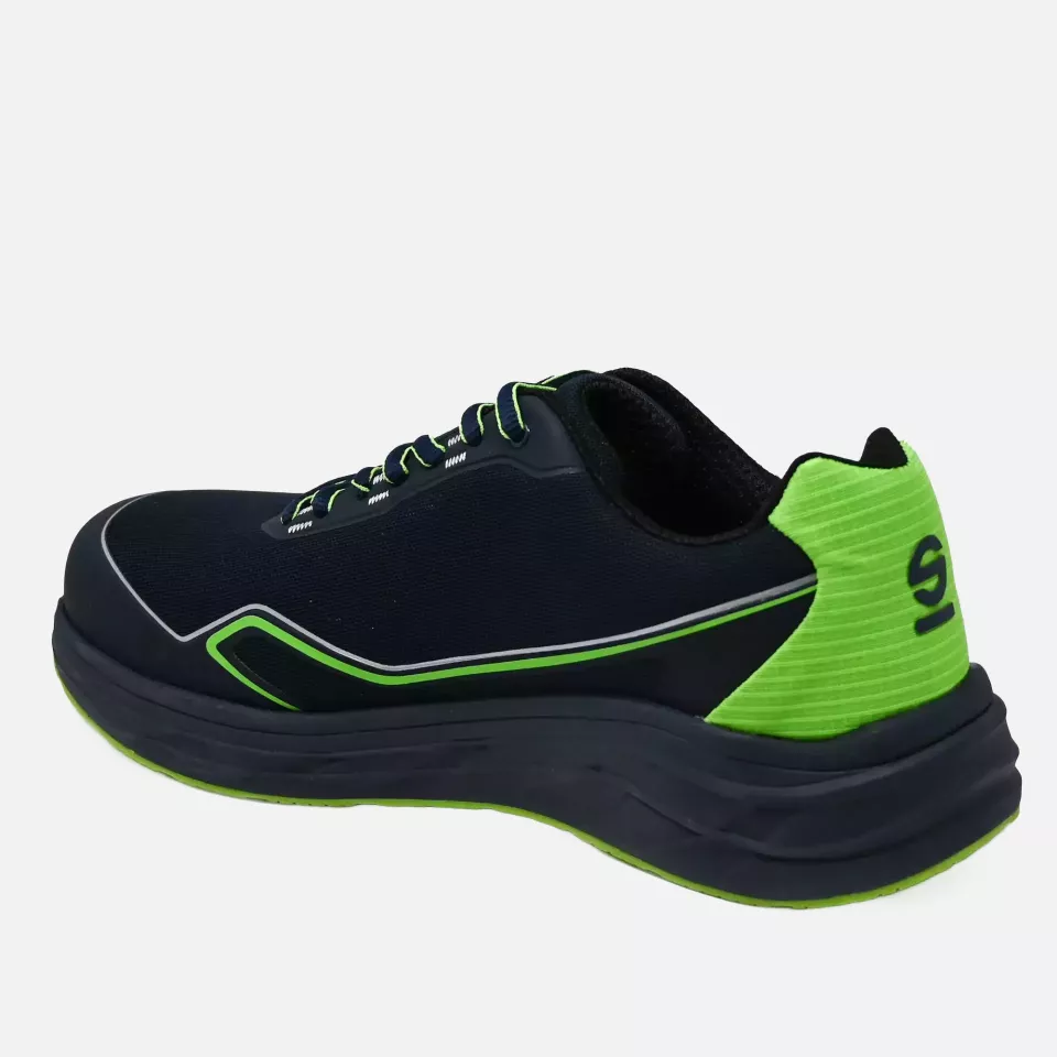 Sparco 07545BMVF, Impulse Willen Safety Shoes ESD S1PS SR FO HRO, Navy Blue/Green, image 3, gallery thumbnail