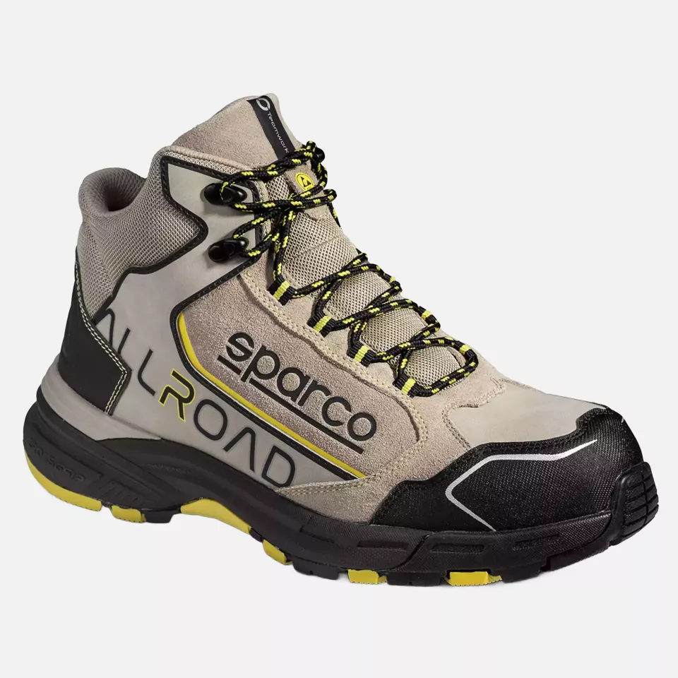 Sparco 07529TAGI, Allroad Stone Saftey Shoes ESD S3S SR FO HRO, Tan/Yellow, image 1, gallery thumbnail