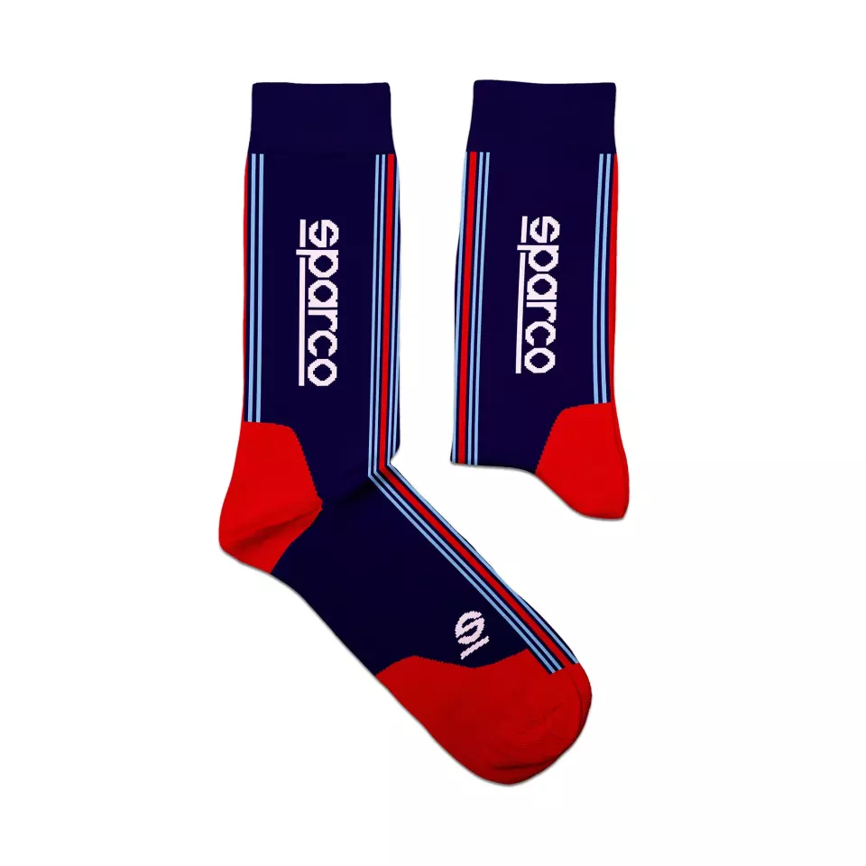Sparco 099145MR-BMRS, Martini-R Iconic Socks, Blue/Red, image 3, gallery thumbnail