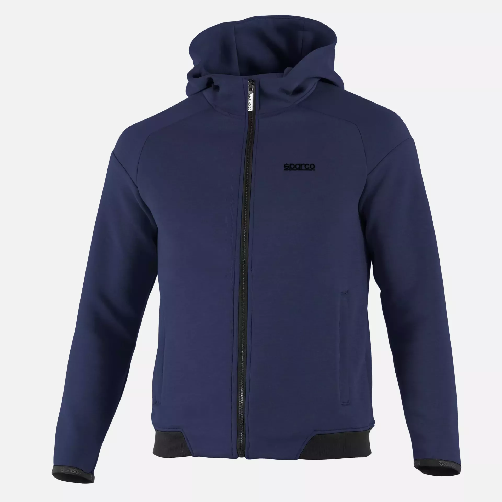Sparco BMJ0012B0-N02, BM Hooded Sweatshirt Full Zip, Navy Blue, image 1
