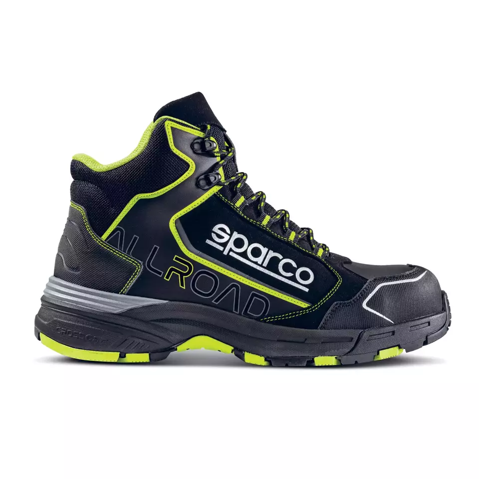 Sparco 07529NRGF, Allroad Motegi Saftey Shoes ESD S3S SR FO HRO, Black/Yellow, image 1, gallery thumbnail