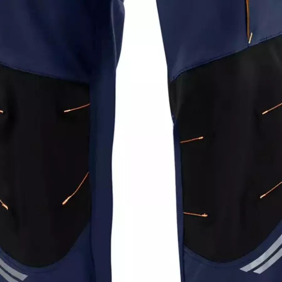 **Abriebfeste Knieverstärkungen** bieten dauerhaften Komfort und Sicherheit beim Knien oder Bewegen auf anspruchsvollen Oberflächen.