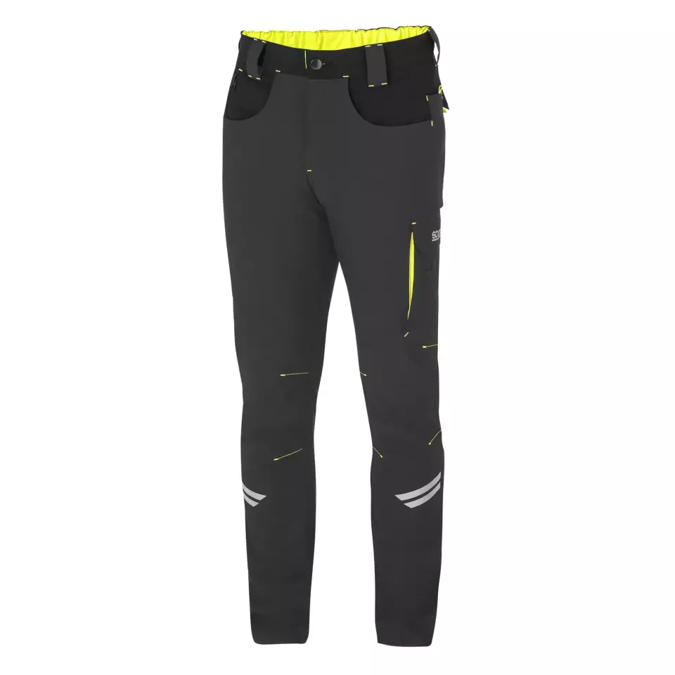 Sparco 02425GSGF, Kansas Tech Light Trousers, Dark Gray/Yellow