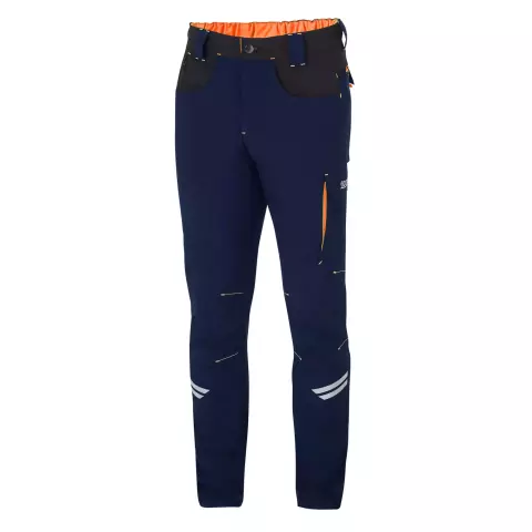 Sparco Kansas Tech Light Trousers, Navy Blue/Orange