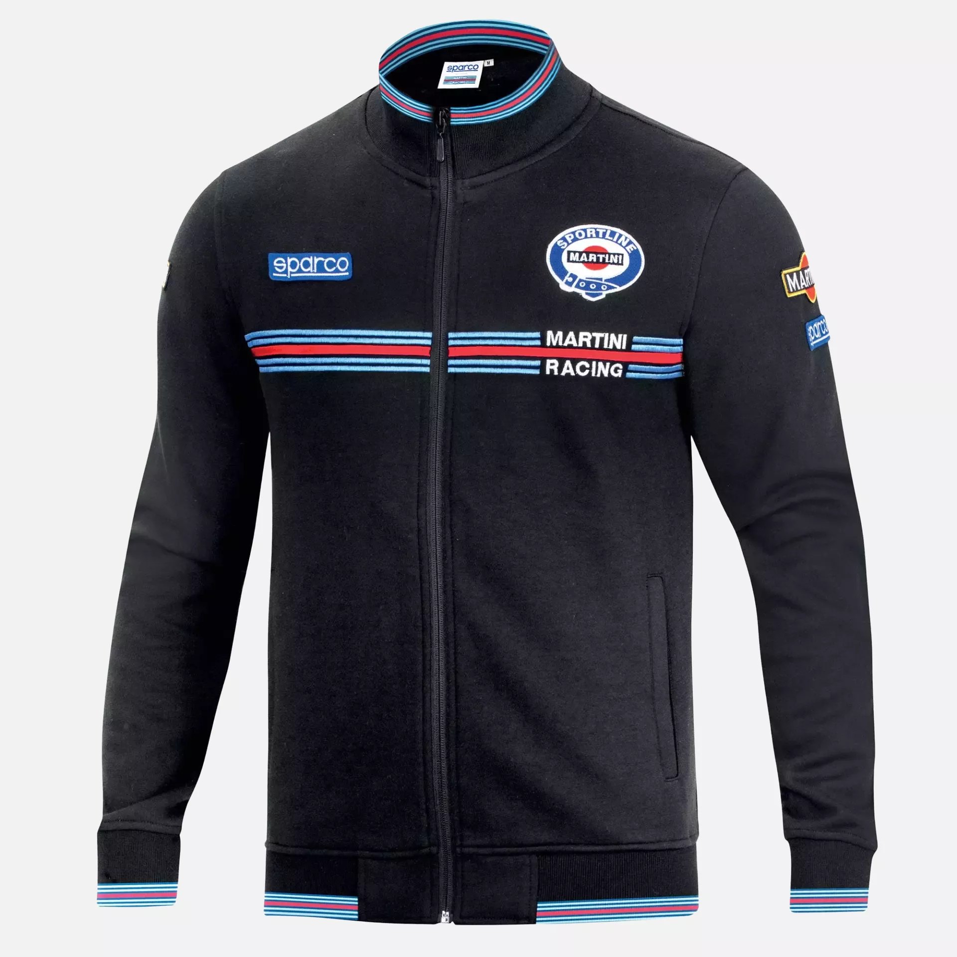 Sparco 01278MR-NR, Martini Racing Full Zip Sweatshirt, Black, image 1