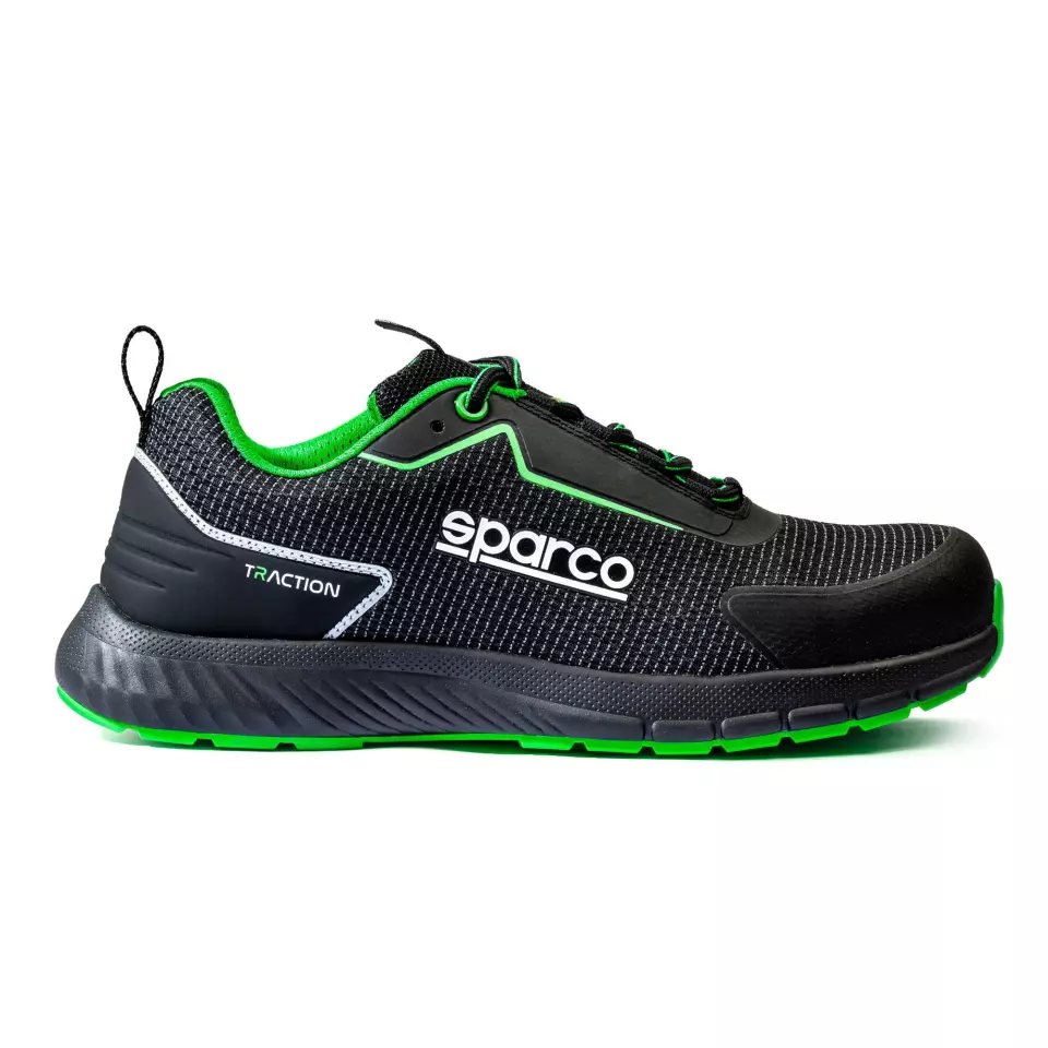 Sparco BTB0002B0-K15, Traction Safety Shoes S1PS, Black/Green, image 3, gallery thumbnail