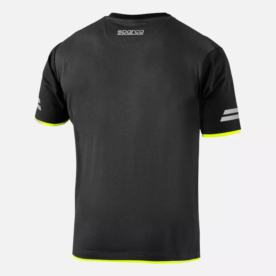 Sparco 02416GSGF, Tucson Tech T-Shirt, Gray/Yellow, image 2, gallery thumbnail
