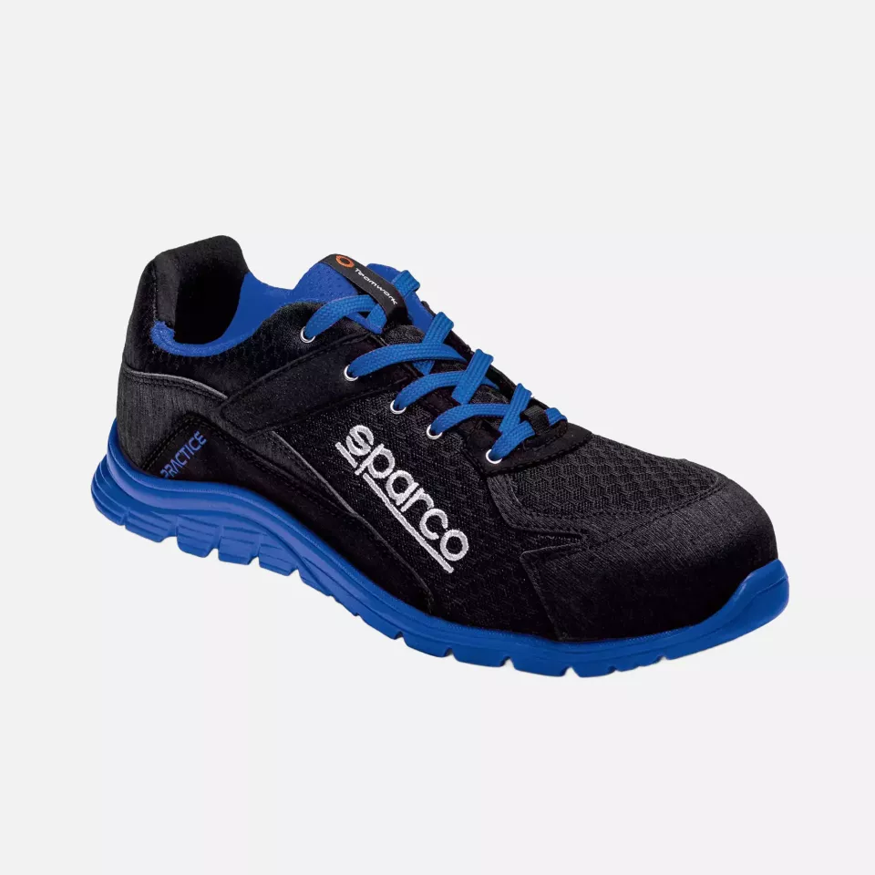 Sparco 07517NRAZ, Practice Nelson Saftey Shoes ESD S1P SRC, Black/Blue, image 3, gallery thumbnail
