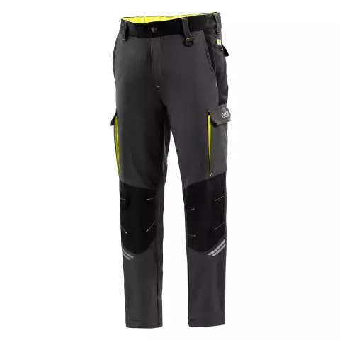 Sparco Oregon Tech Trousers, Gray/Yellow