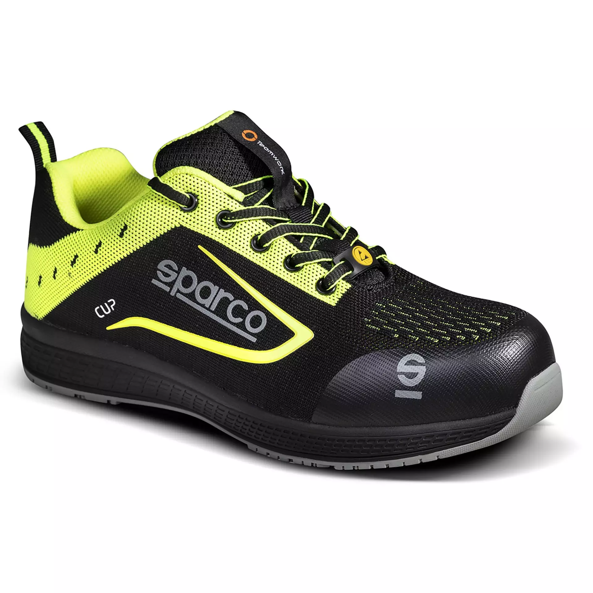 Sparco 07526NRGF, Cup Nurburg Safety Shoes ESD S1P SRC, Black/Yellow, image 1