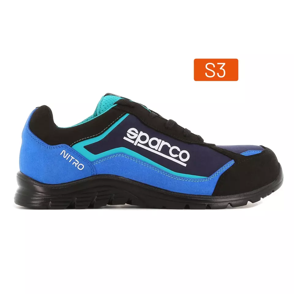 Sparco 07522NRAZ, Nitro Petter Sicherheitsschuhe ESD S3 SRC, Schwarz/Blau, image 1, gallery thumbnail