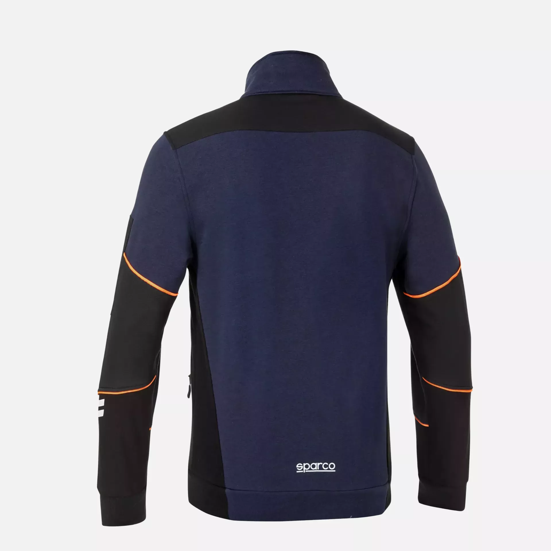 Sparco 02429BMAF, Alabama Tech Full Zip Sweatshirt, Navy Blue/Orange, image 2