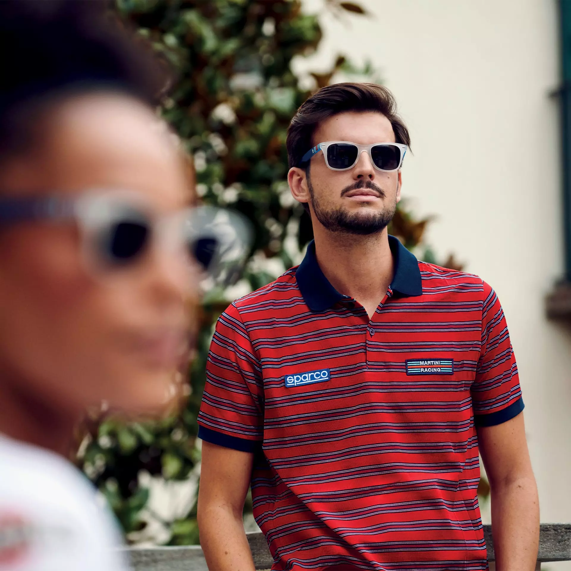 Sparco 01396MR-RS, Sportline Martini Racing Replica Polo Shirt with Stripes, Red/Navy, image 3