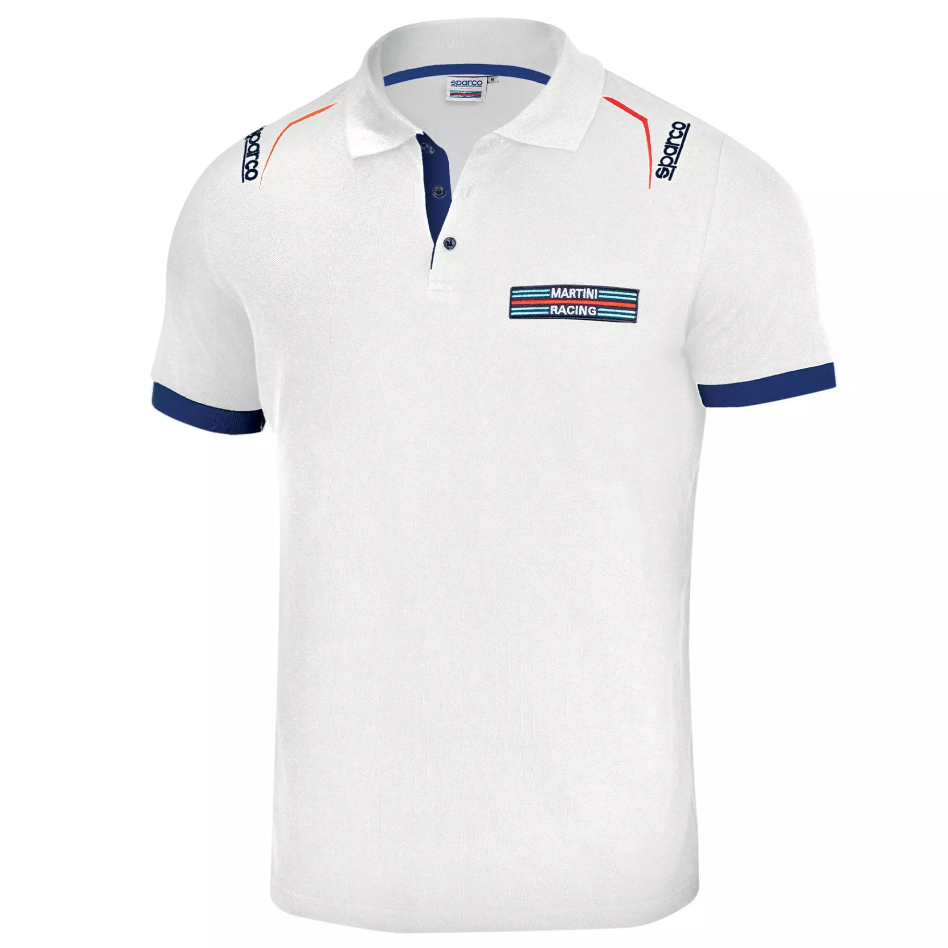 Sparco 01276MR-BI, Martini Racing Polo Shirt, White, image 1