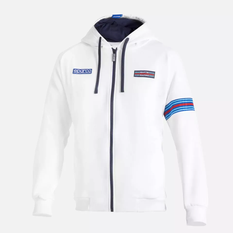 Sparco BMF0013D0-W01, Martini Racing Kapuzen-Sweatjacke, Weiß, image 1, gallery thumbnail