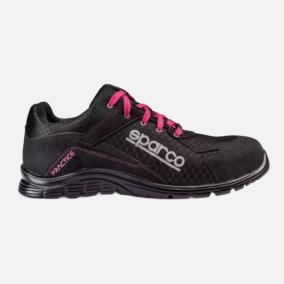 Sparco 07517NRFU, Practice Jody Saftey Shoes ESD S1P SRC, Black/Pink, image 1, gallery thumbnail