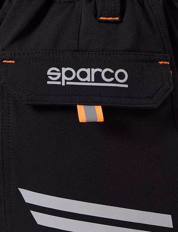Sparco 02417NRAF, Oregon Tech Trousers, Black/Orange, image 5, gallery thumbnail