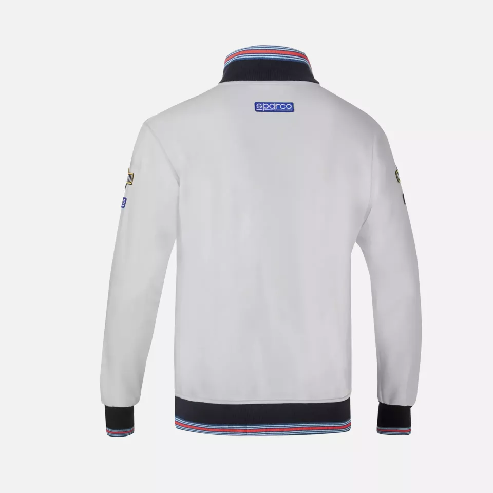 Sparco 01278MR-GR, Martini Racing Full Zip Sweatshirt, Grey, image 2, gallery thumbnail
