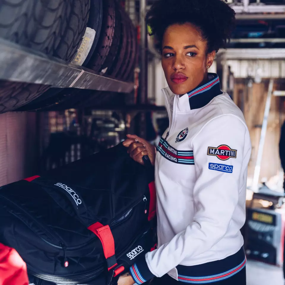 Sparco 013033MR-BI, Martini Racing Damen Sweatjacke, Weiß, image 6, gallery thumbnail