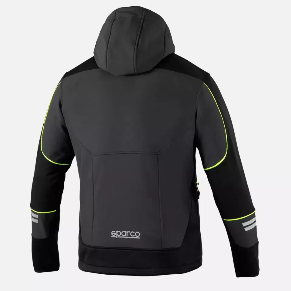 Sparco 02412GSGF, York Tech Softshell Jacket, Gray/Yellow, image 2, gallery thumbnail