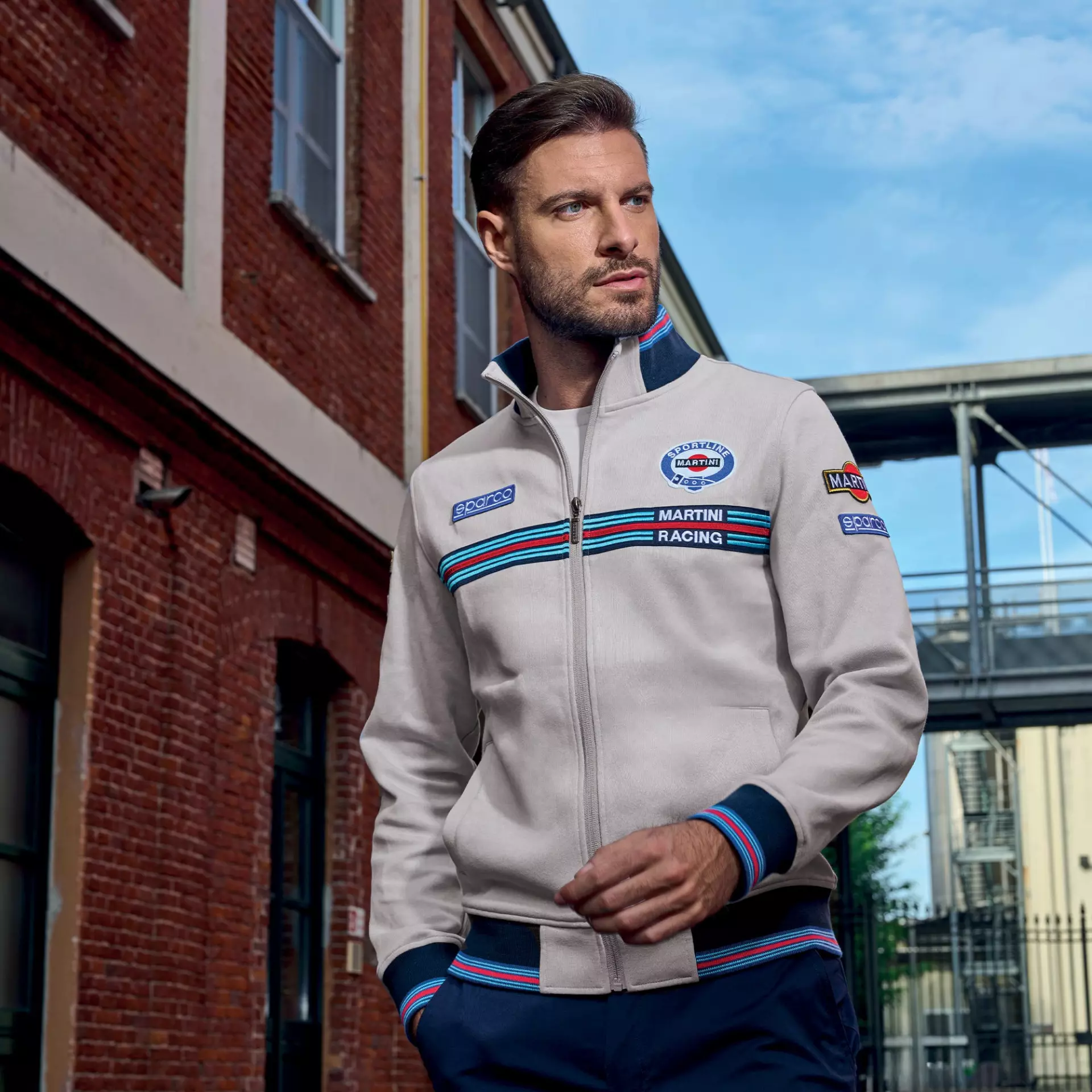 Sparco 01278MR-GR, Martini Racing Sweatjacke, Grau, image 3